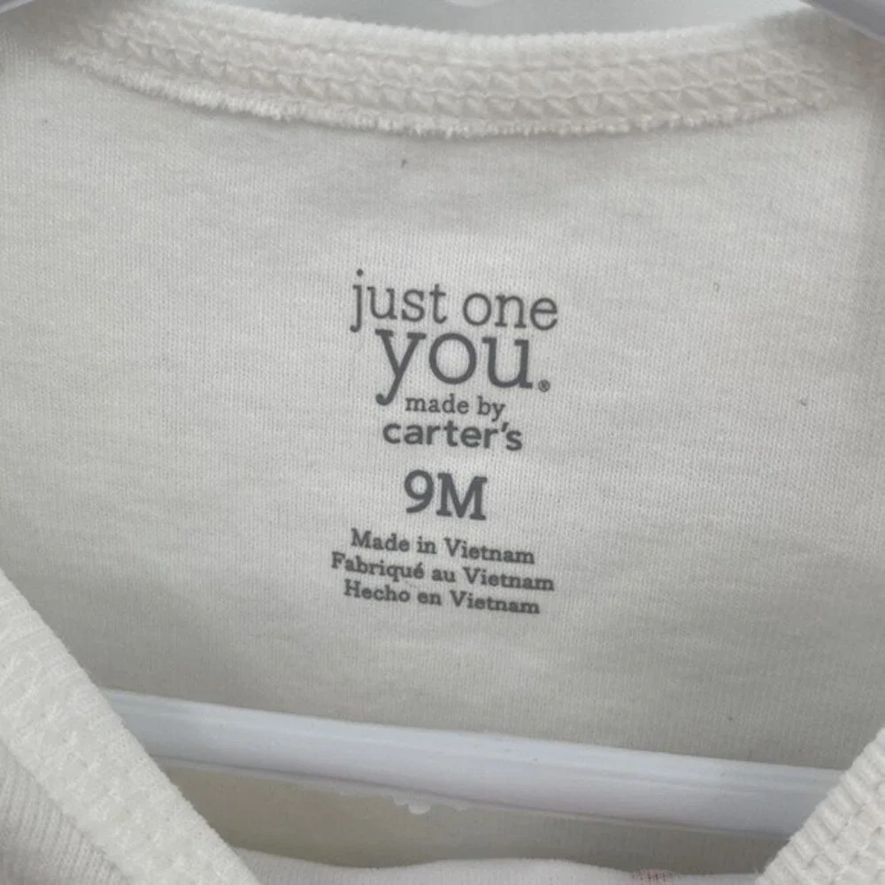 Carter's Just One You Baby My First Thanksgiving Bodysuit White Size 9M NWOT